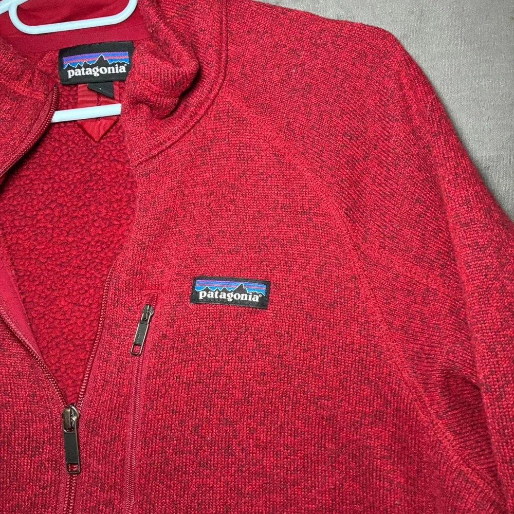 Patagonia Better Sweater Full Zip Jacket Polyester Mens L Red Fleece 25527
